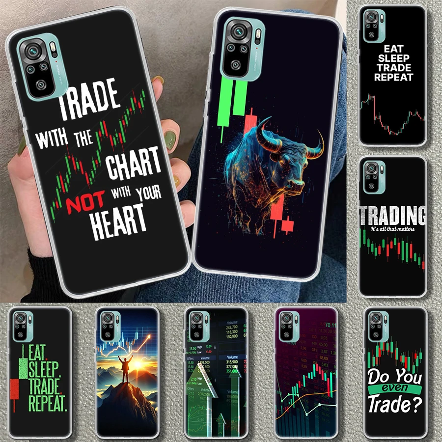 Trade Investment Forex Stock Market Phone Case Cover for Xiaomi Redmi 12C 12 10C 10 10A 9C 9 9A 9T 8 8A 7 7A 6 6A K20 K40 Pro S2