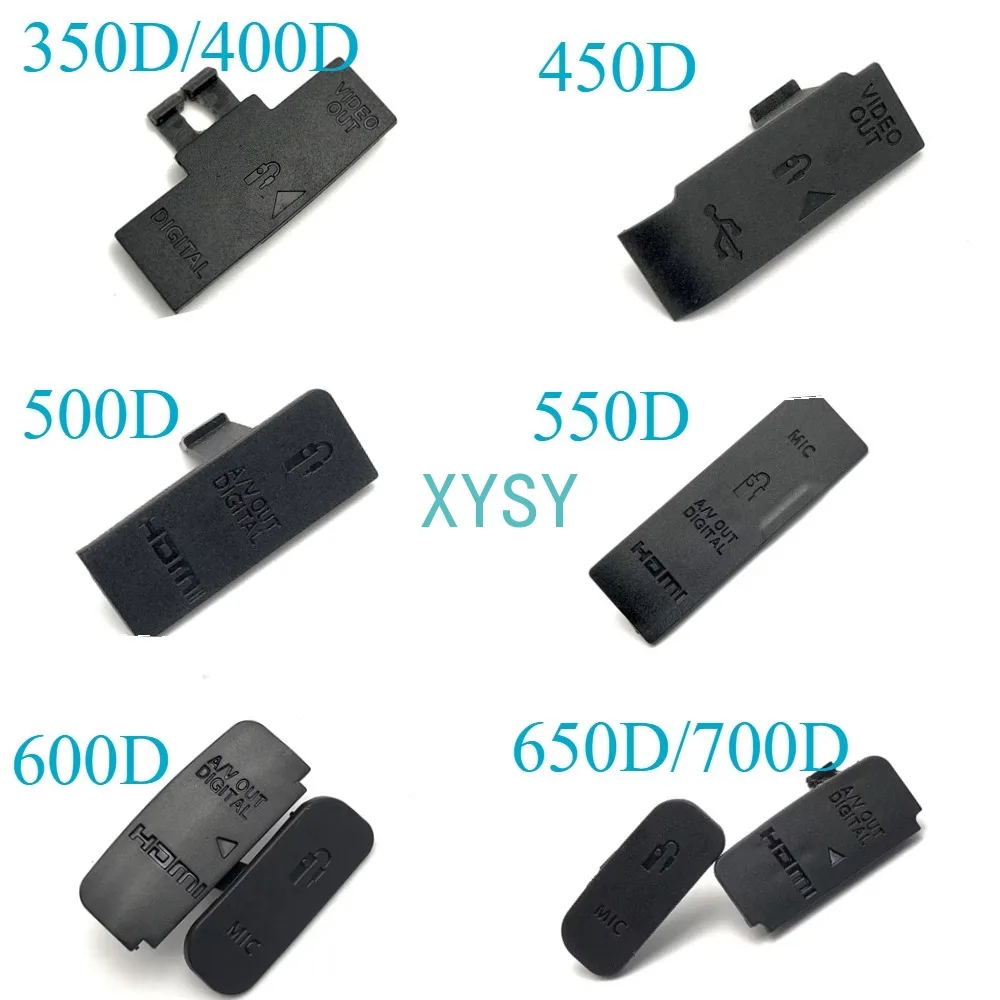 New for Canon EOS 350D/400D 450D 500D 550D 600D 650D/700D USB Rubber Lid Door HDMI-compatible MIC Cap Interface Cover Repair