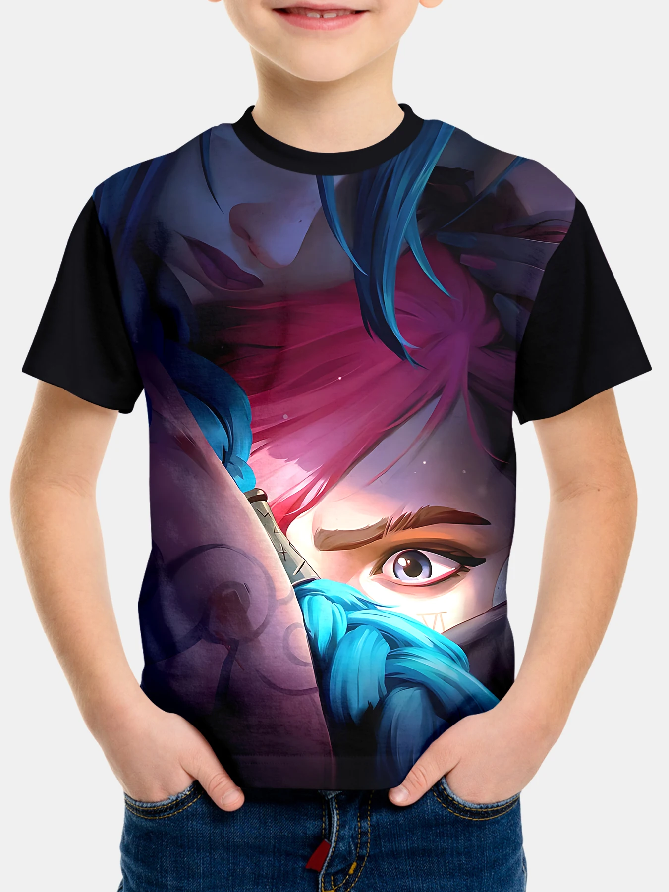 

Arcane Jinx Anime 3D Print Baby Clothing 5 to 14 Years Male Outdoor Clothes for Children Boy Girl Child T-Shirt Top Shirts