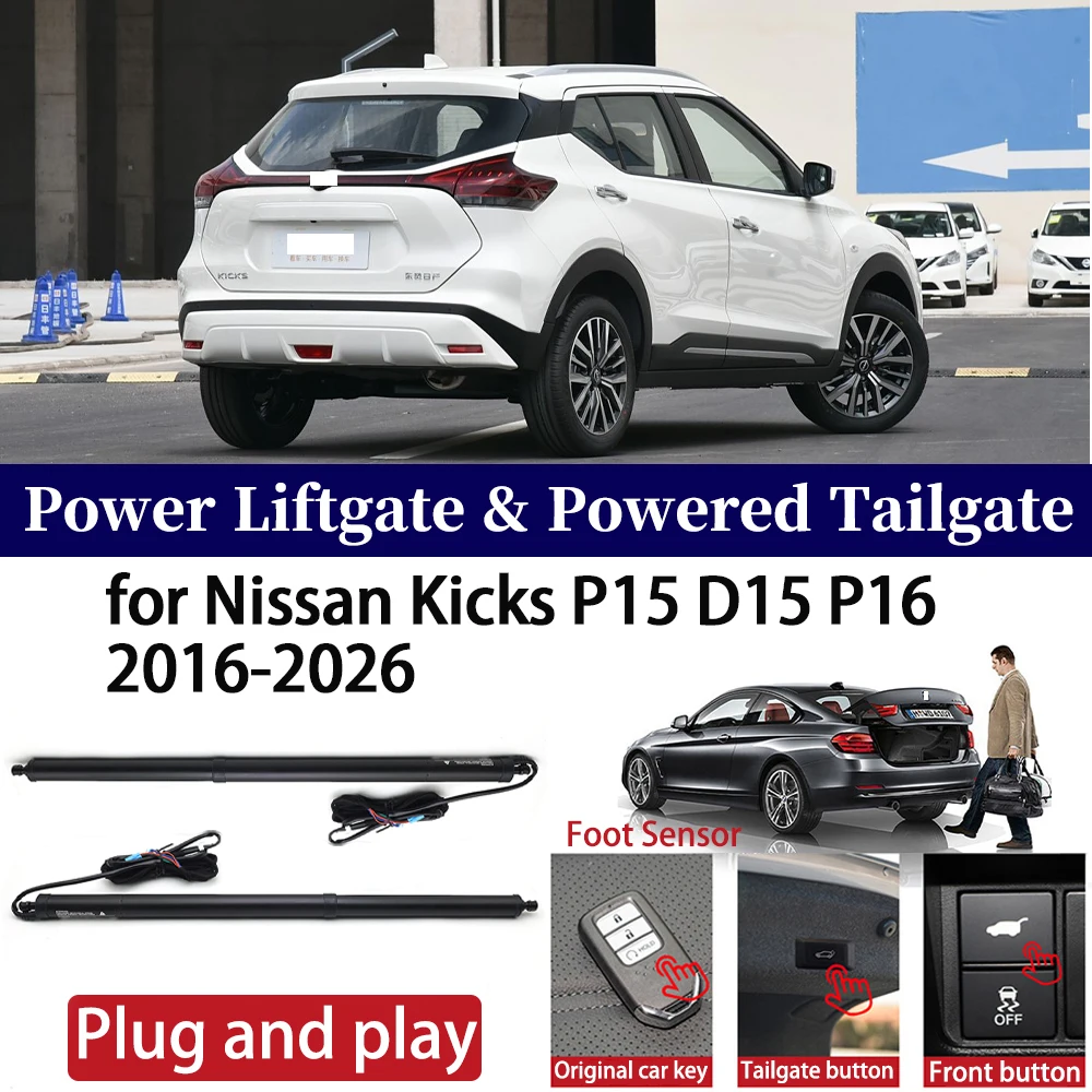 

ZhuCamX for Nissan Kicks P15 D15 P16 2016-2026 Car Power Liftgate Automatic One-Click Vehicle Powered Tailgate Strut