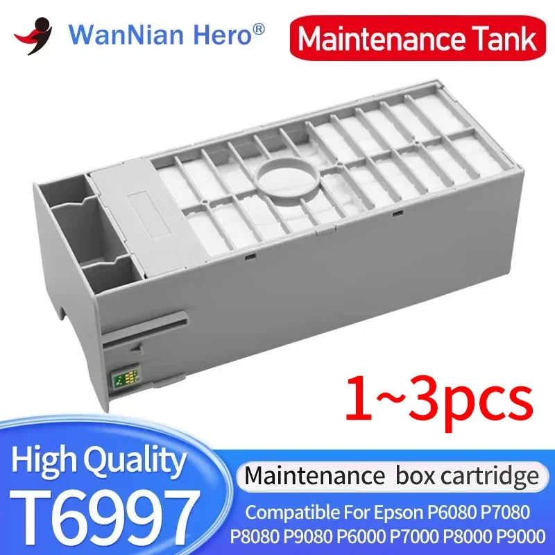 1-3pcs T6997 Maintenance tank Waste Ink For EPSON Pro P6080 P7080 P8080 P9080 P6000 P7000 P8000 P9000 Printer Maintenance box