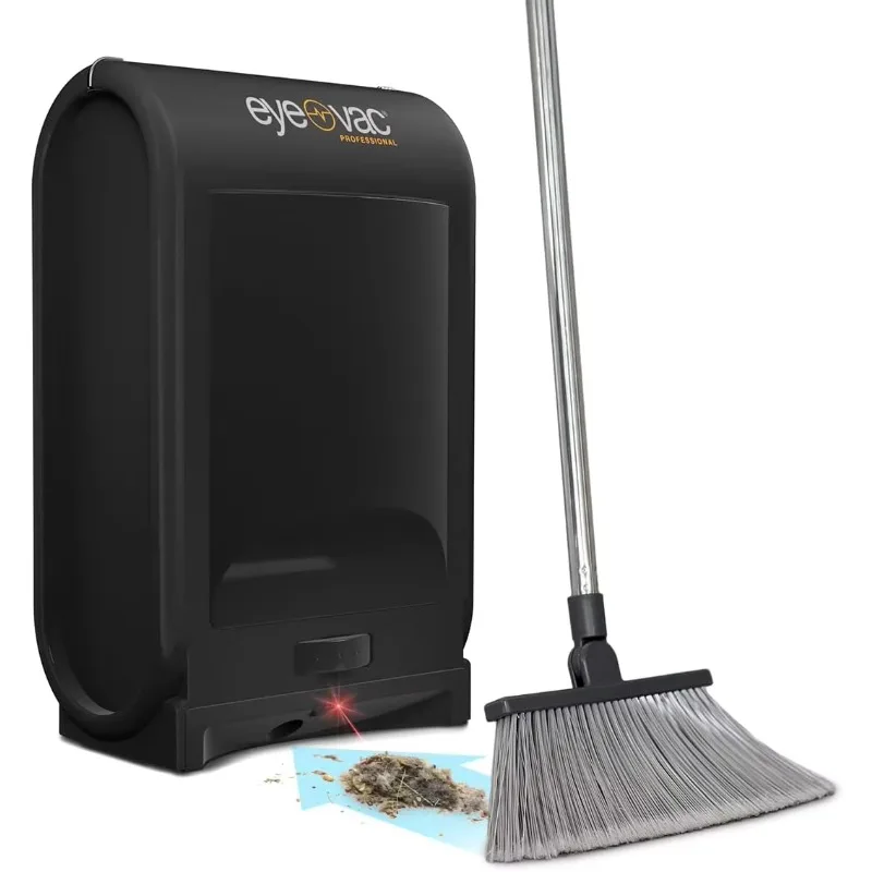 

EyeVac Pro Touchless Vacuum Automatic Dustpan, Great for Salon Pet Hair Food Dirt Kitchen, Corded Canister Vacuum, Bagless,Black