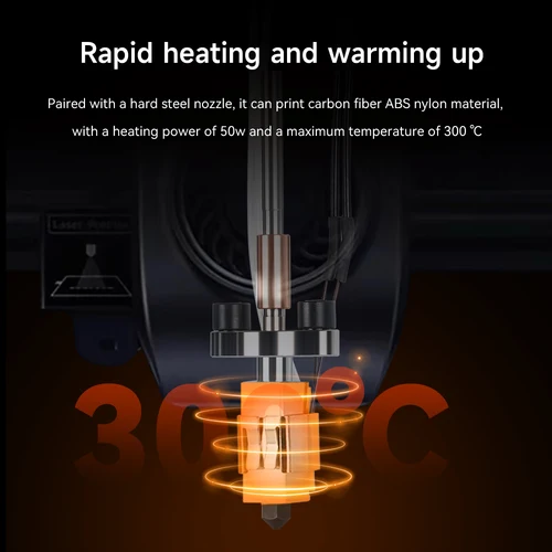 Imagen 2 del producto Nueva actualización Hotend para Creality K1C/K1 Max bloque calefactor de cerámica de extremo caliente boquilla reemplazable de alta velocidad de flujo piezas de impresora 3D