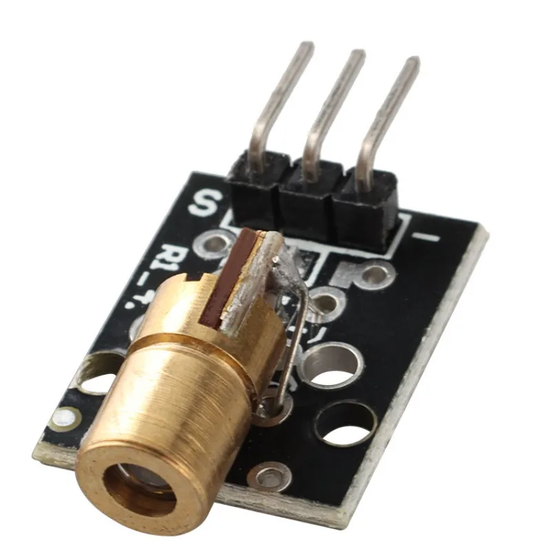 1-10 sztuk KY-008 650nm moduł czujnika laserowego 6mm 5V 5mW czerwona kropka dioda miedziana głowica dla Arduino KY 008 KY008 — zdjęcie produktu 3