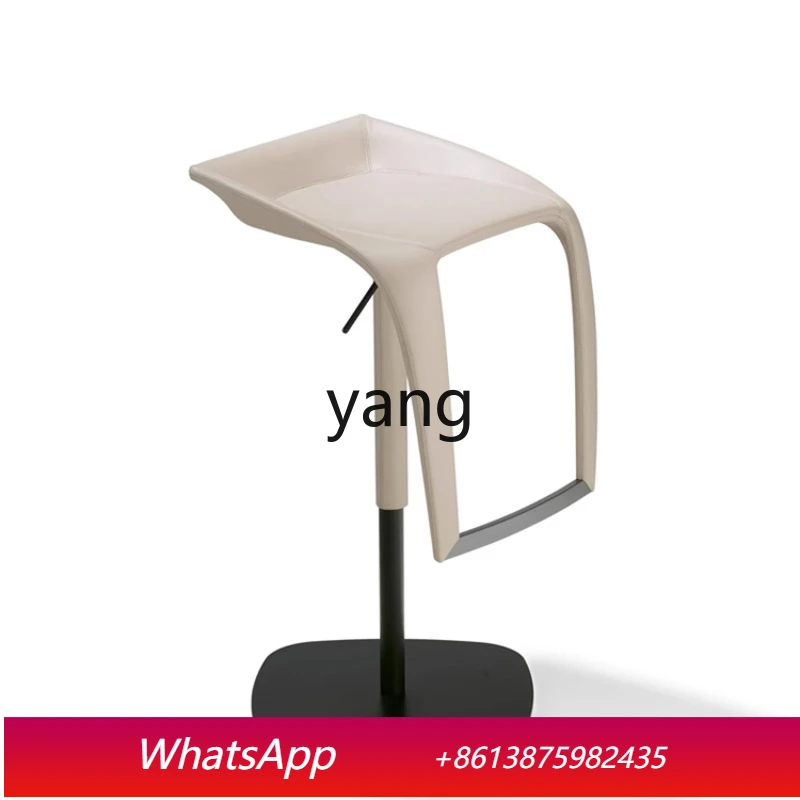

LTT Spinning Lift Bar Chair Household Modern Simple Leather Bar Stool Stainless Steel Bar Chair