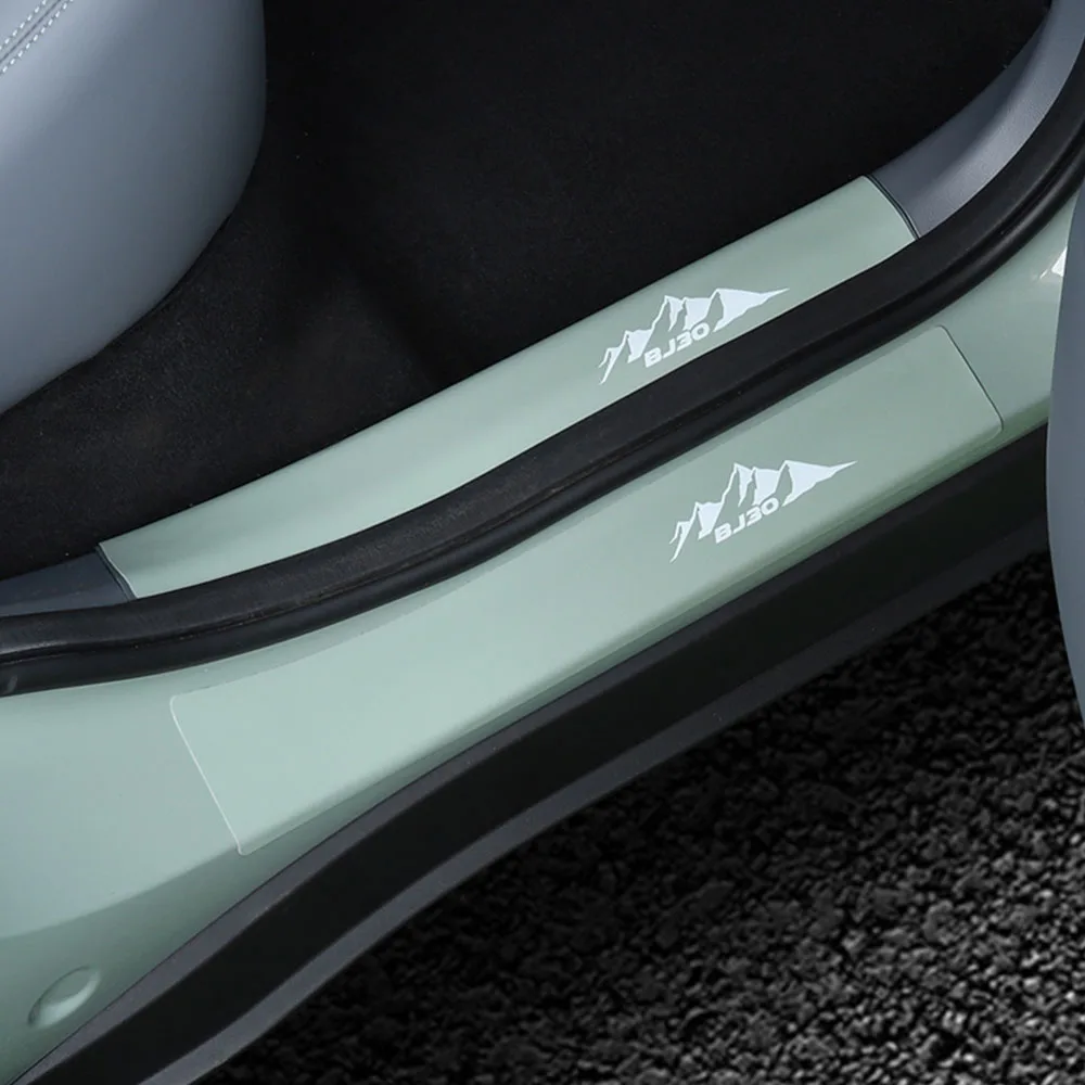 For BAIC BJ30 2024-2027 Threshold Strip Protective Sticker Interior Modification Supplies Original Car Color Leather Sticker