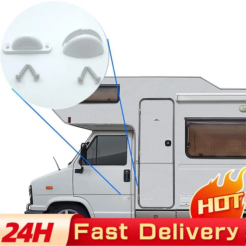 

RV Door Stop Limiter Car Door& Hatch Anti-collision Buffer Door Retainer Kit Semi-circle Snap Button For Camper RV Accessor J3C2