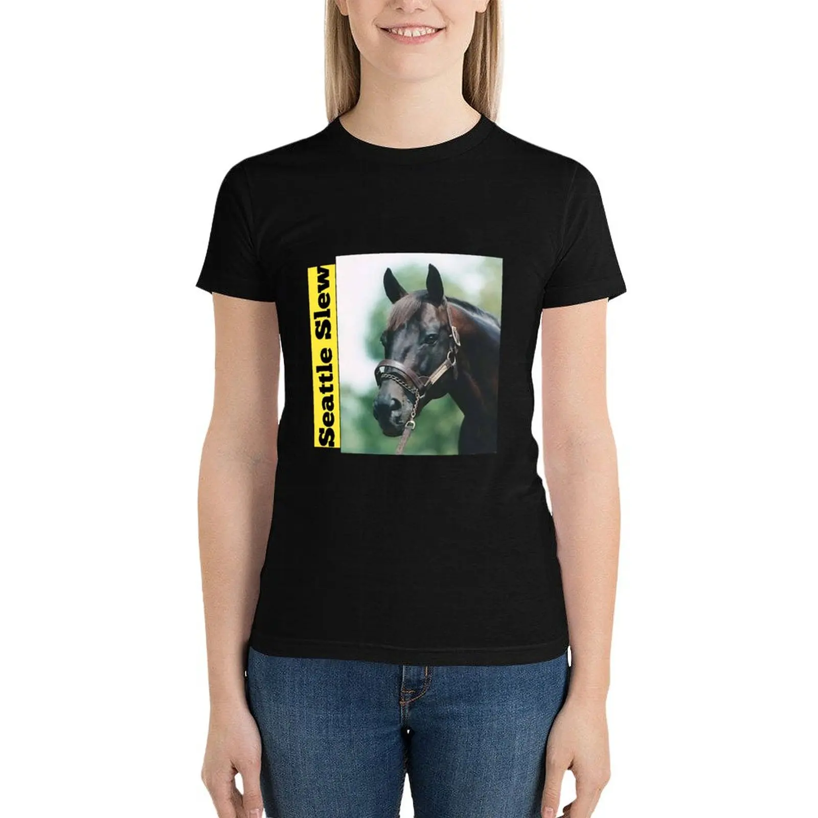 

Seattle Slew - Triple Crown Winner T-Shirt hippie clothes Aesthetic clothing Women's summer blouses 2024