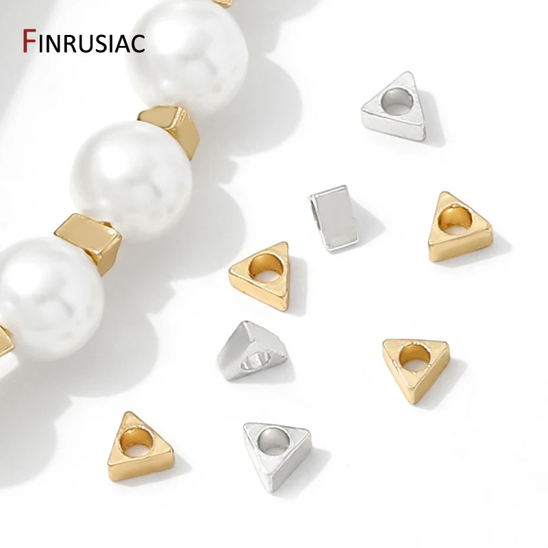 14K مطلية بالذهب النحاس 3 مللي متر خزر عازل ، الخرز فاصل ، المعادن الثلاثي فضفاض الخرز ل قلادة سوار ذاتي الصنع صنع الملحقات