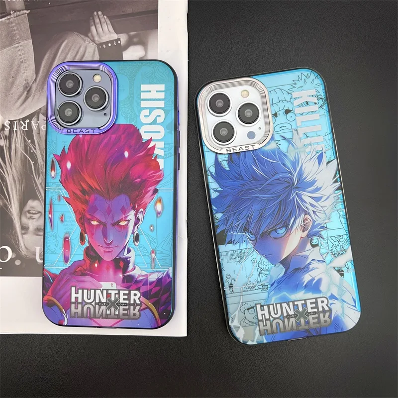 Cute Anime Hunter X Hunter Killua Zaoldyeck Aurora Phone Case For iPhone 11 12 13 14 15 Pro Max Luxury Shockproof Cover Fundas