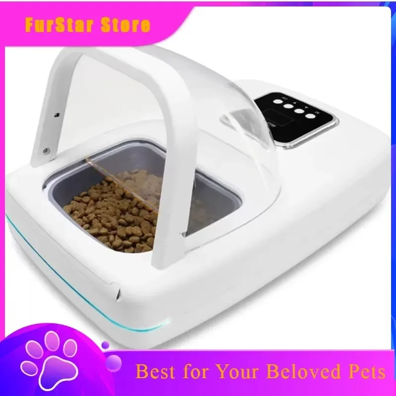 FurStarAutomatic Pet Feeder With Collar Sensor, Anti Food Grabing, Intelligent Feeding, Microchip Cat Feeder For Cats Medium-Siz