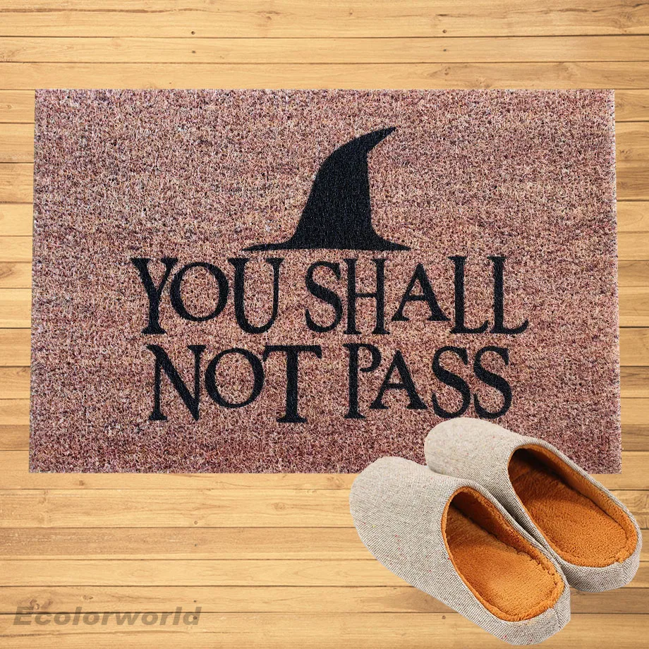 

Witch Hat You Shall Not Pass Doormat Entrance Welcome Mats Doorway PVC Rugs Custom Floor Mat Carpet Dust Proof Home Decor