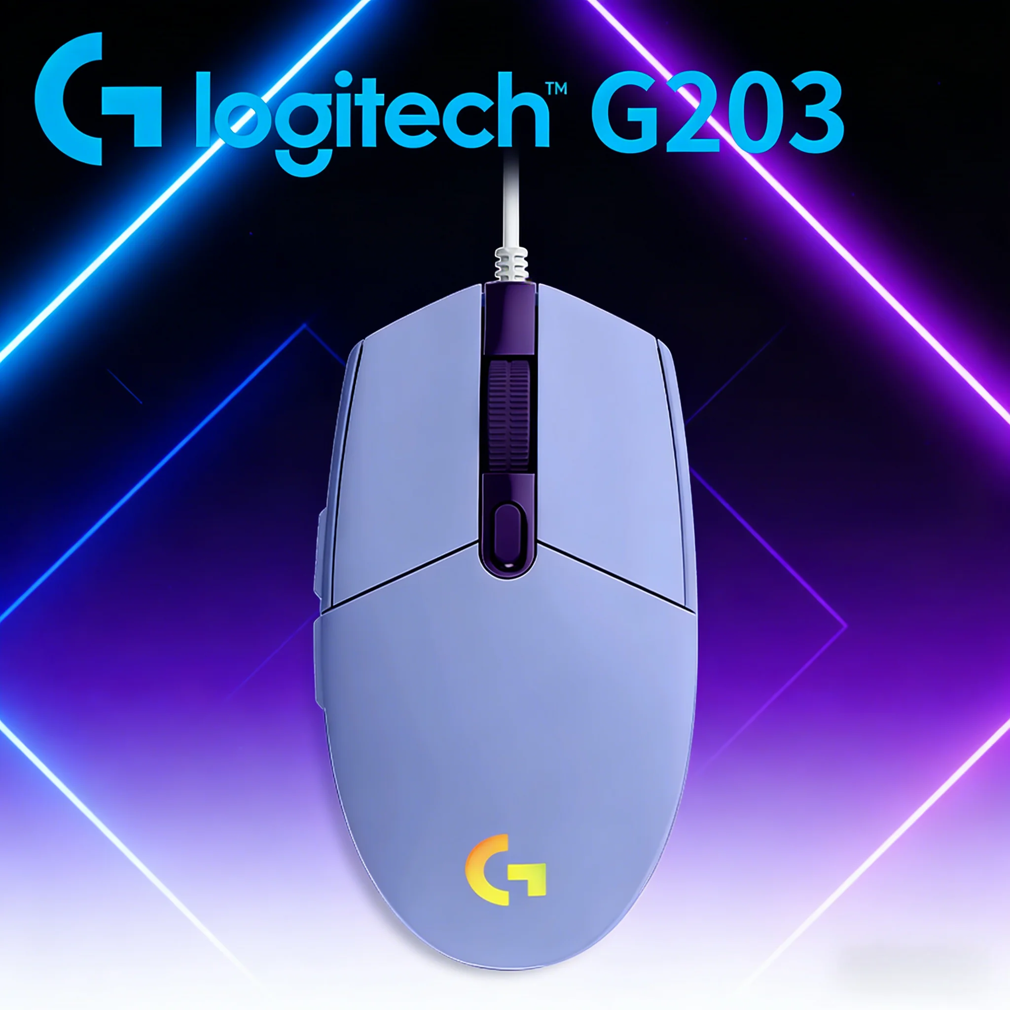 

Проводная игровая мышь Logitech G203 LIGHTSYNC, 8000 точек на дюйм, RGB-подсветка, 6 программируемых кнопок, для ПК, ноутбука, геймеров