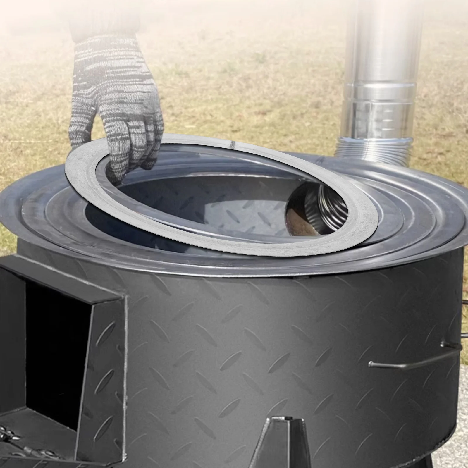 

Iron Stove Thickened Replacement For Wood Burning Stove Household Furnace Ring Cooking Support Metal Burner Ring Home