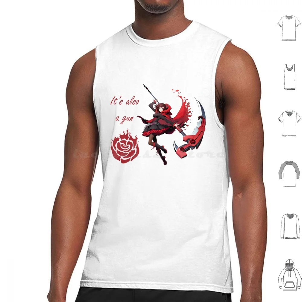 Ruby Rose Tank Tops Print Cotton Team Anime Japan Blake Penny Schnee Couples Costume Rose Garden Rose Petals Veteran