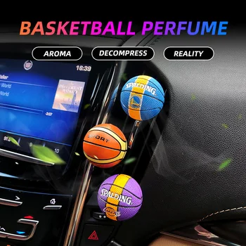 귀여운 농구 자동차 인테리어 장식 크리 에이 티브 공기 청정기 향수 기관총 자동 아로마 테라피 장식품 자동차 액세서리