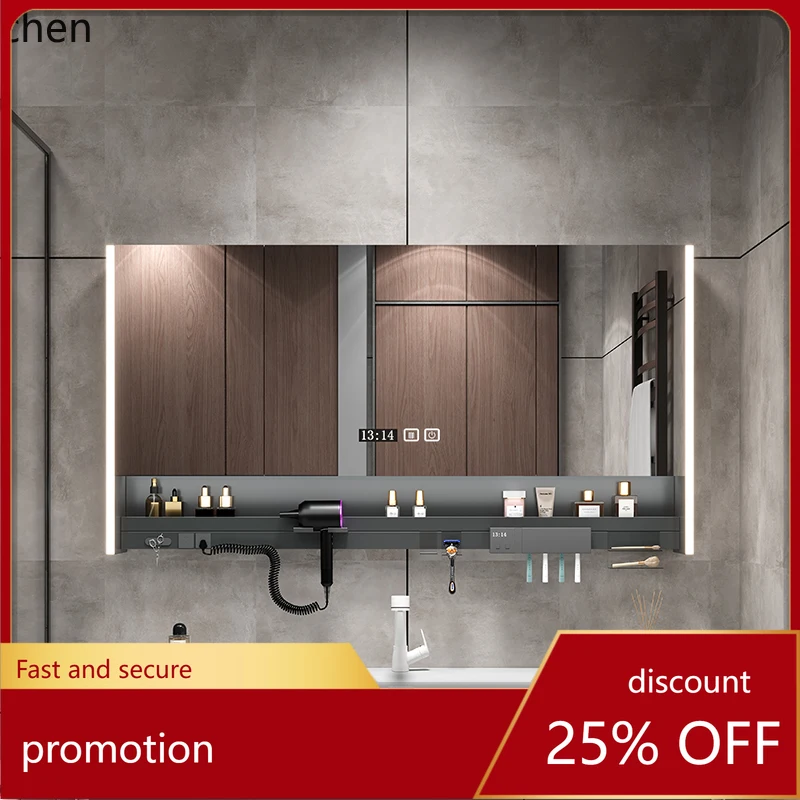 

HT smart bathroom mirror cabinet storage separate wall-mounted wall-mounted bathroom mirror locker