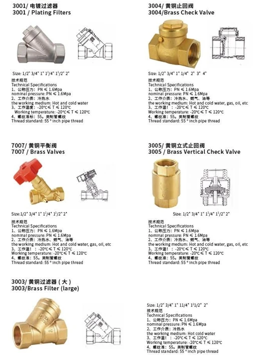 TF DN 15 thick vertical internal thread spring brass foot swing check valve