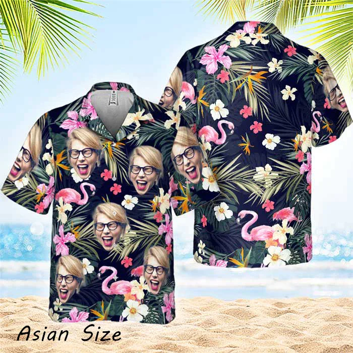 

Рубашки в гавайском стиле с индивидуальным дизайном, забавный персонализированный подарок для пляжных дней, рубашка с тропическим принтом пальм, гавайские блузки DIY для пар, Y2K