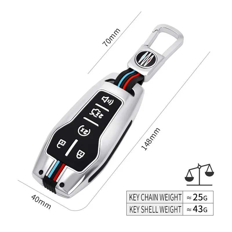 

Car Key Case Cover For Ford Fusion Mondeo Mustang F-150 Explorer Edge 2015 2016 2017 2018 Car Key Protection Keychain Accessory