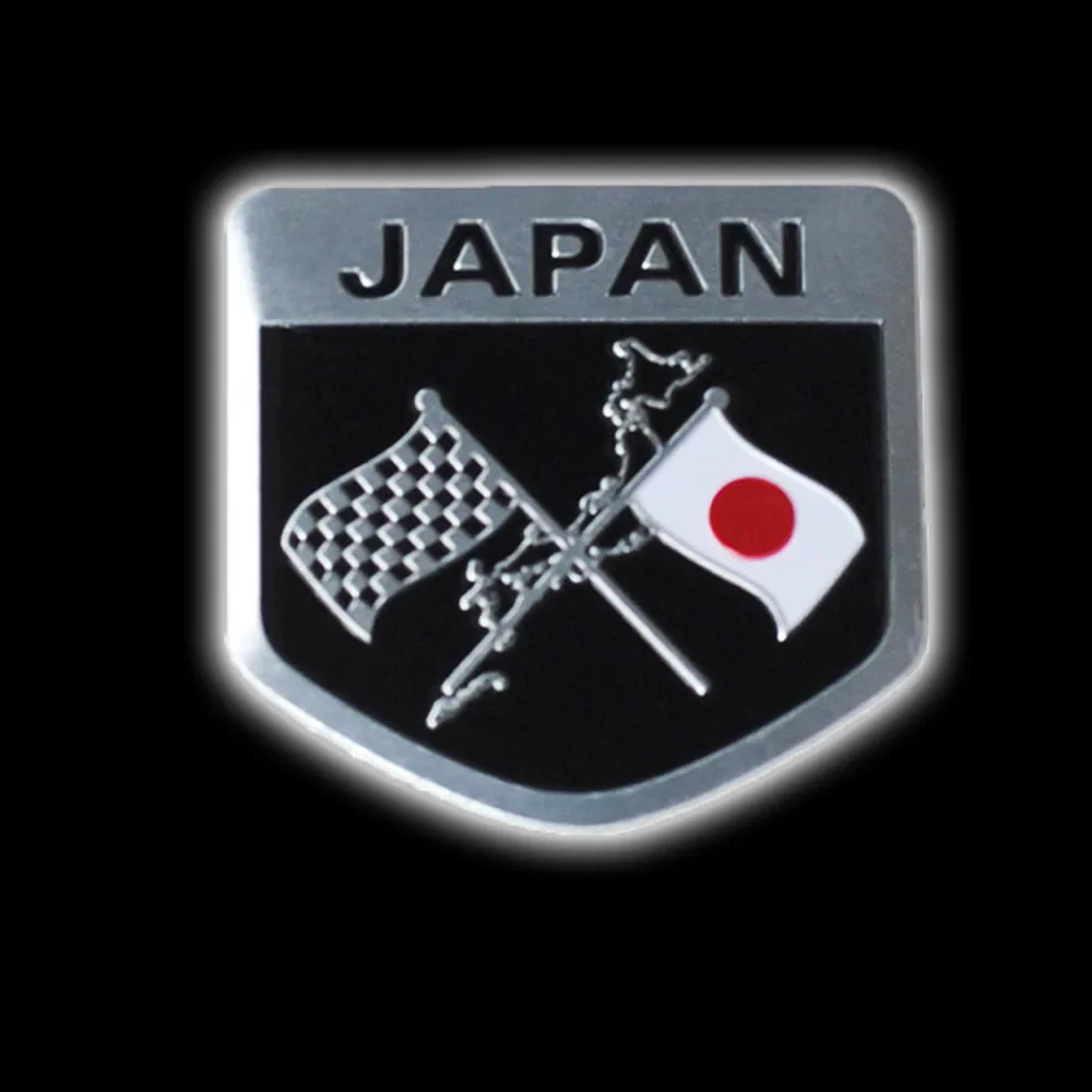 

1Pc Motorcycle Body Bumper Decor Sticker Badge Japanese Flag Shield Styling Emblem Metal Sticker Motorcycle Accessories