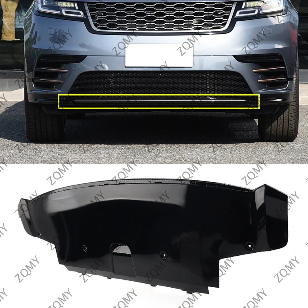 Car Glossy Black Front Bumper Trailer Cover Lower Guard Plate For Land Rover Range Rover Velar 2017 2018 2019-2023 LR093901