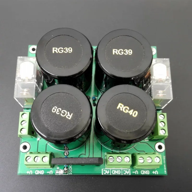 4*10000UF Upc1237 Rectifier Filter Power Supply Board Speaker Protection DIY Amplifier Finished board Dual AC 24V-36V