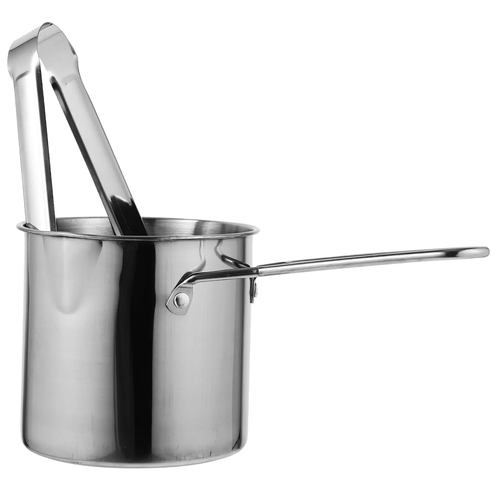 

Stainless Steel 201 Thickened Deep Cookware Pan Basket Small Fryer Deep Frying Pot Frying Pot Tong Home Kitchen Tool
