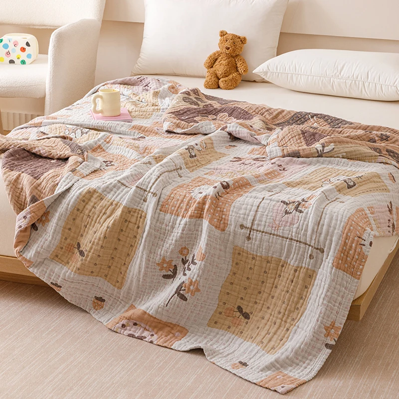 

2026 New Four-Layer 100% Cotton Gauze Blanket, Throw, Towel Quilt 150x200cm/200x230cm