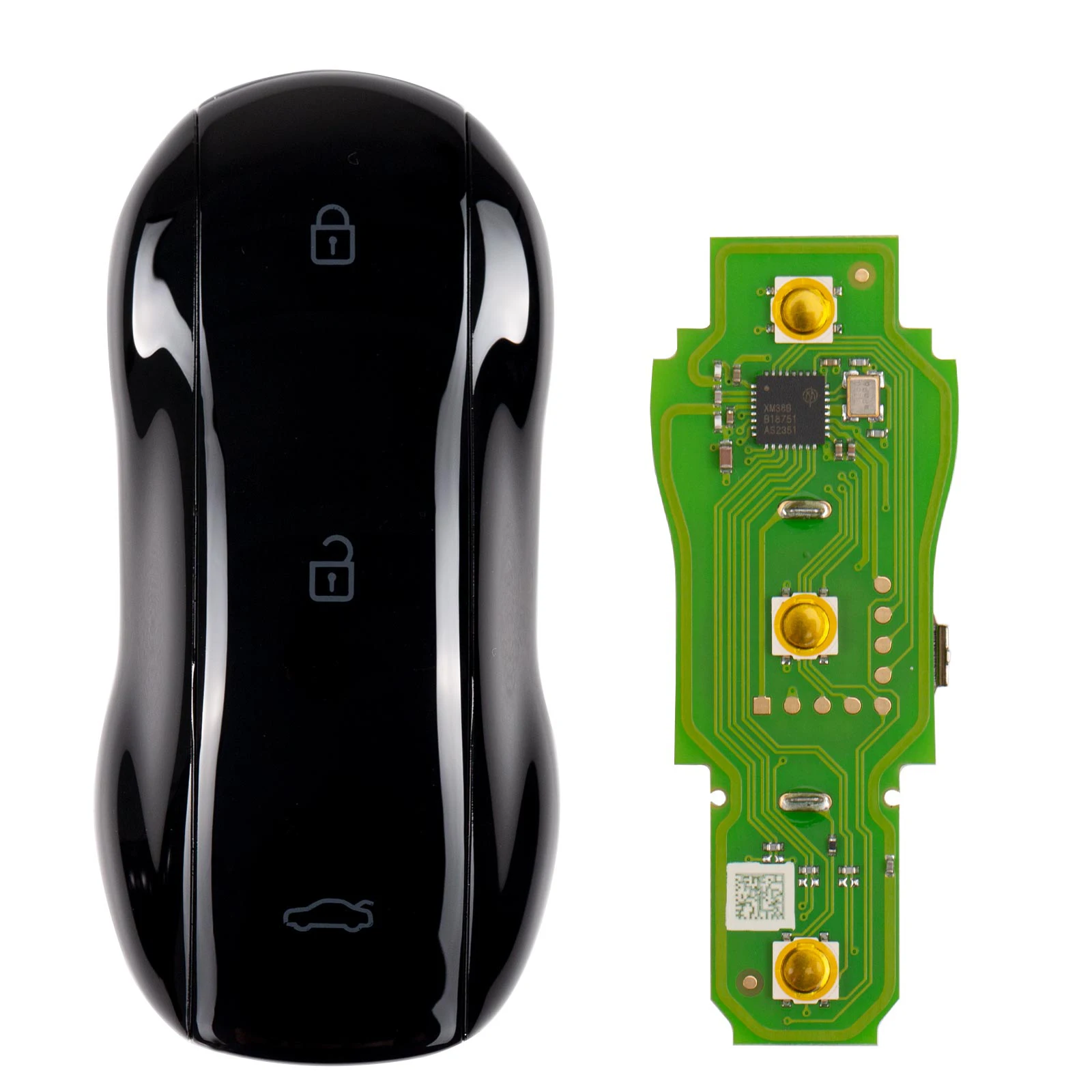 XHORSE XSSC01EN XM38 TOY.T مفتاح ذكي عالمي على طراز السيارة الخارق لون أسود لامع