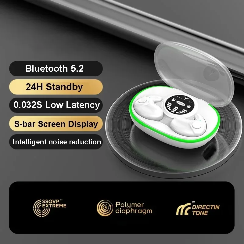 Onzichtbare Slaap Oortelefoon Bluetooth 5.3 Hoofdtelefoon TWS Draadloze Stereo Ruisonderdrukking Oordopjes Gaming Headsets voor XIAOMI iPhone