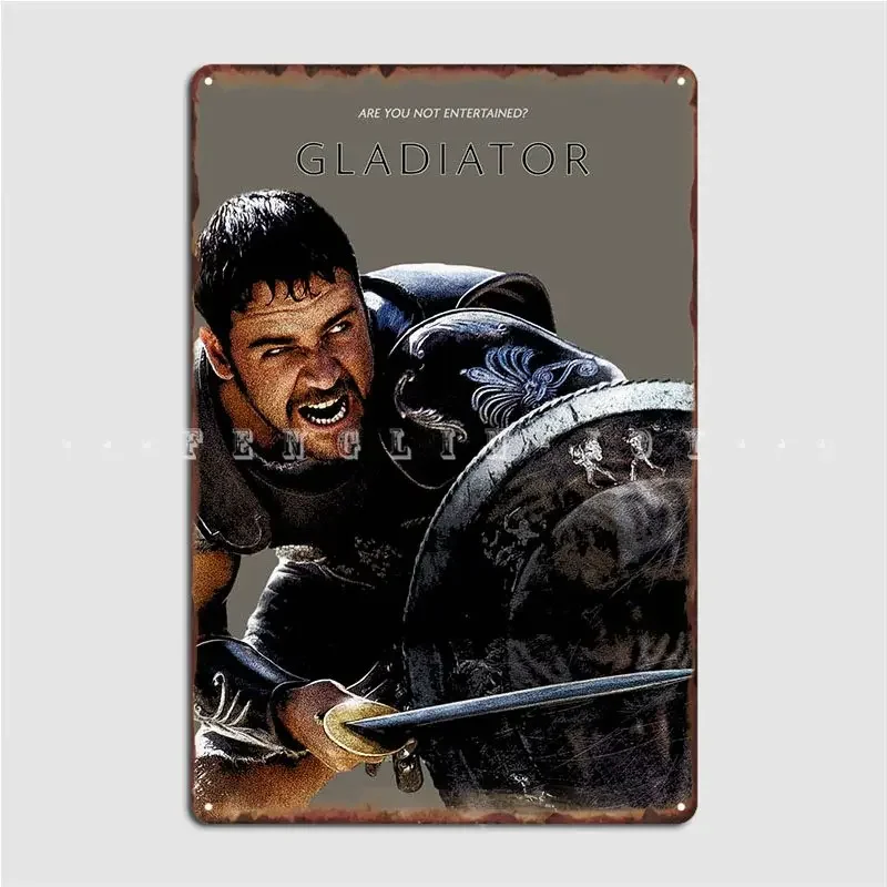 Gladiator Metal Plaque Poster Plaques Wall Mural Living Room Printing Tin Sign Poster