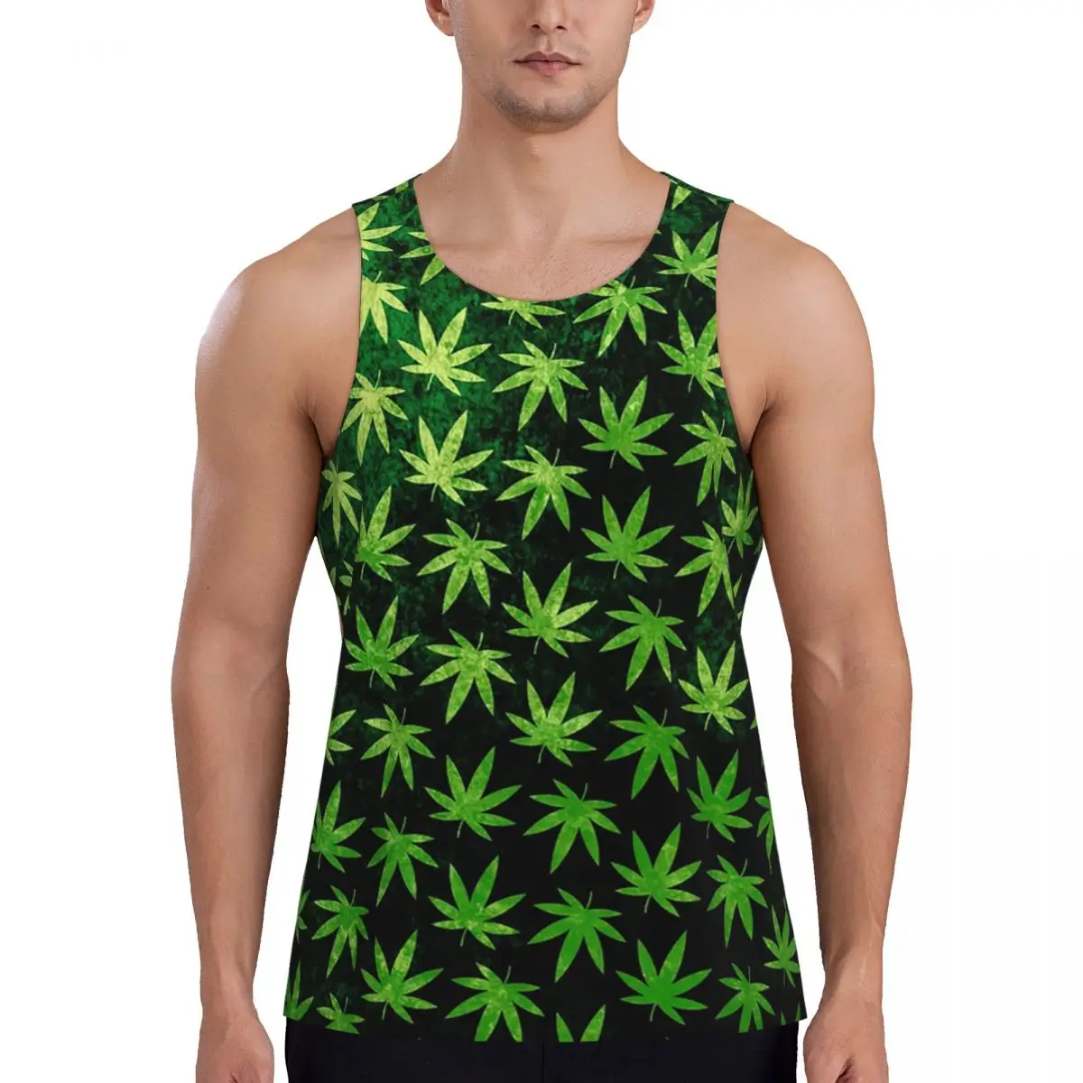 

Быстросохнущая рубашка без рукавов с листьями конопли, марихуаны, сорняка для спортзала, дышащий жилет для бодибилдинга