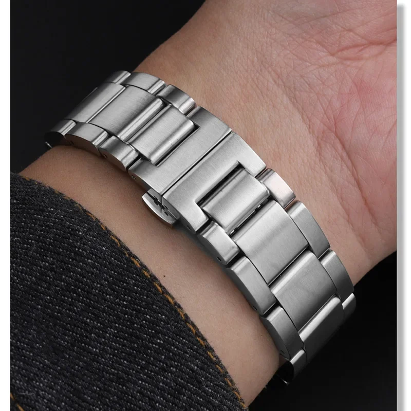 Bracelet For Tissot 1853 Rhythm T044 Silver Watch Strap 20mm Prs516 Luchi Series T044417a T044430a Men's Watches Accessories