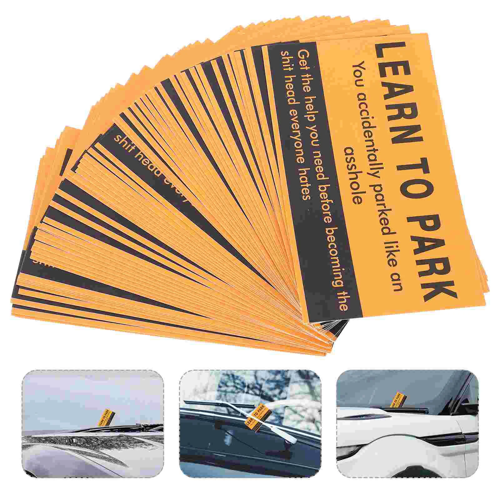 200 Sheets Parking Violation Card Notice Bad Cards Paper Yard Warning Label Caution for Roads