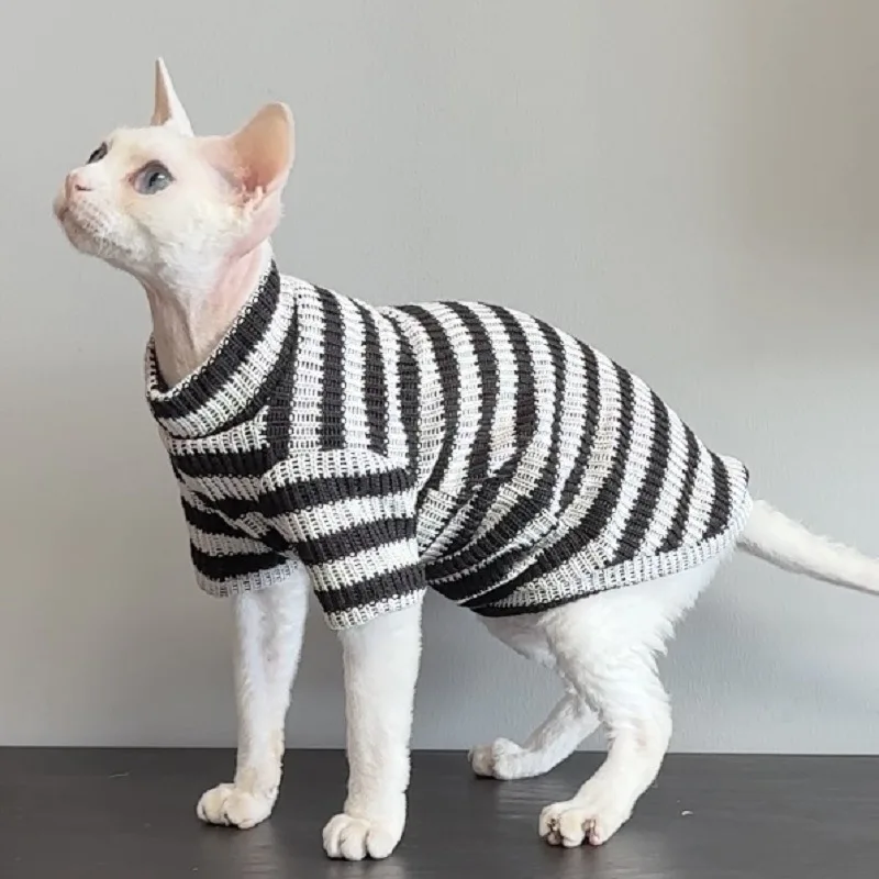 Warm Coral Velvet Hairless Cat Clothes Winter Sphynx Vest Turtleneck Kitten Clothing Puppy Costume Pet Accessories Gatitos