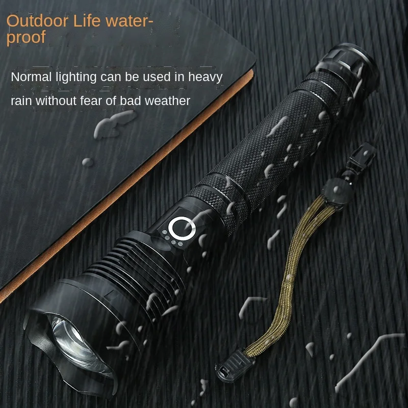 Exclusive for Cross-Border Strong Light Led New P70 Aluminum Alloy Torch High Power USB Rechargeable Outdoor Flashlight