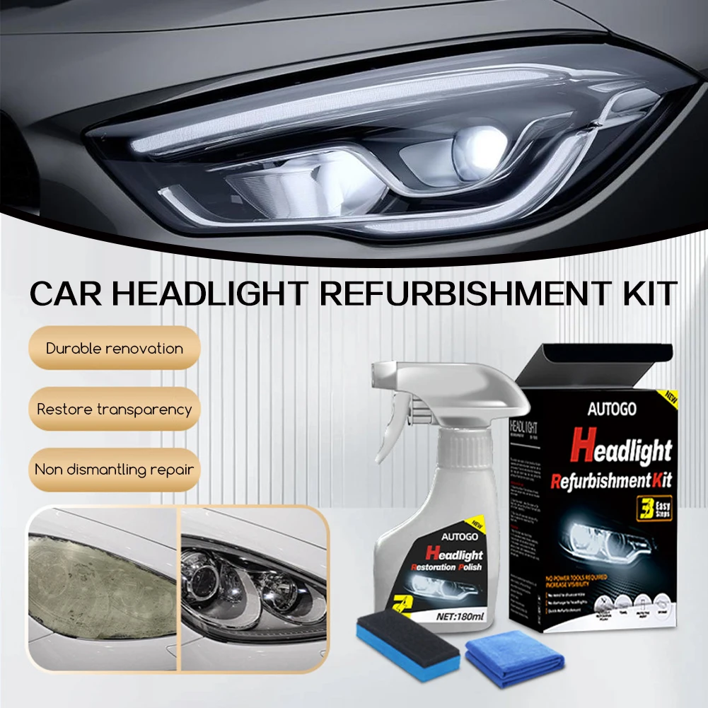 

Очиститель фар восстанавливает четкость фар для безопасности ночного вождения