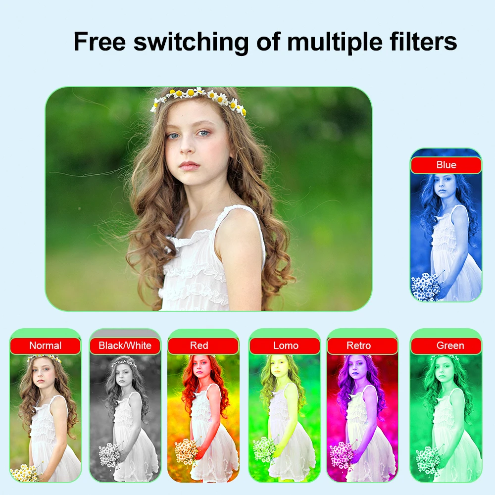 كاميرا Vandlion A61 4K الرقمية بدقة 64 ميجابكسل لالتقاط الصور بتركيز تلقائي ومرشحات متعددة تدعم شاشة LCD ملونة للمؤقت الذاتي 2.8 بوصة