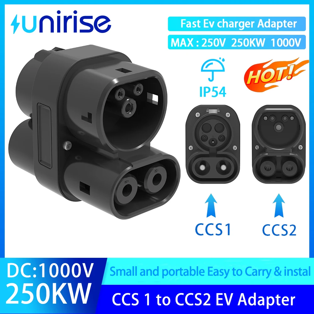

EV Charger Adapter CCS1 to CCS2 250A 250KW The latest model in 2025 Fast Electric Car Charging Adapter