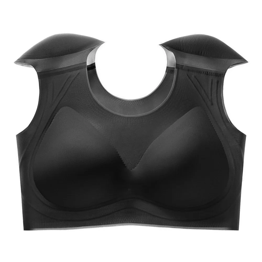 

Flat Breast Binder Bustier Right-angle Shoulder Underwear Sleeveless Pad Chest Binding Wireless Push Up Bra Tank Top Invisible