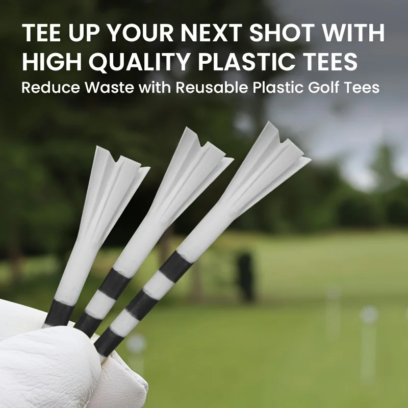 Golf Tees Plastic 3 1/4 2 3/4 1 1/2 Inch Unbreakable 80 Driver Tees with 20 Iron Tees Mixed 100 Pack