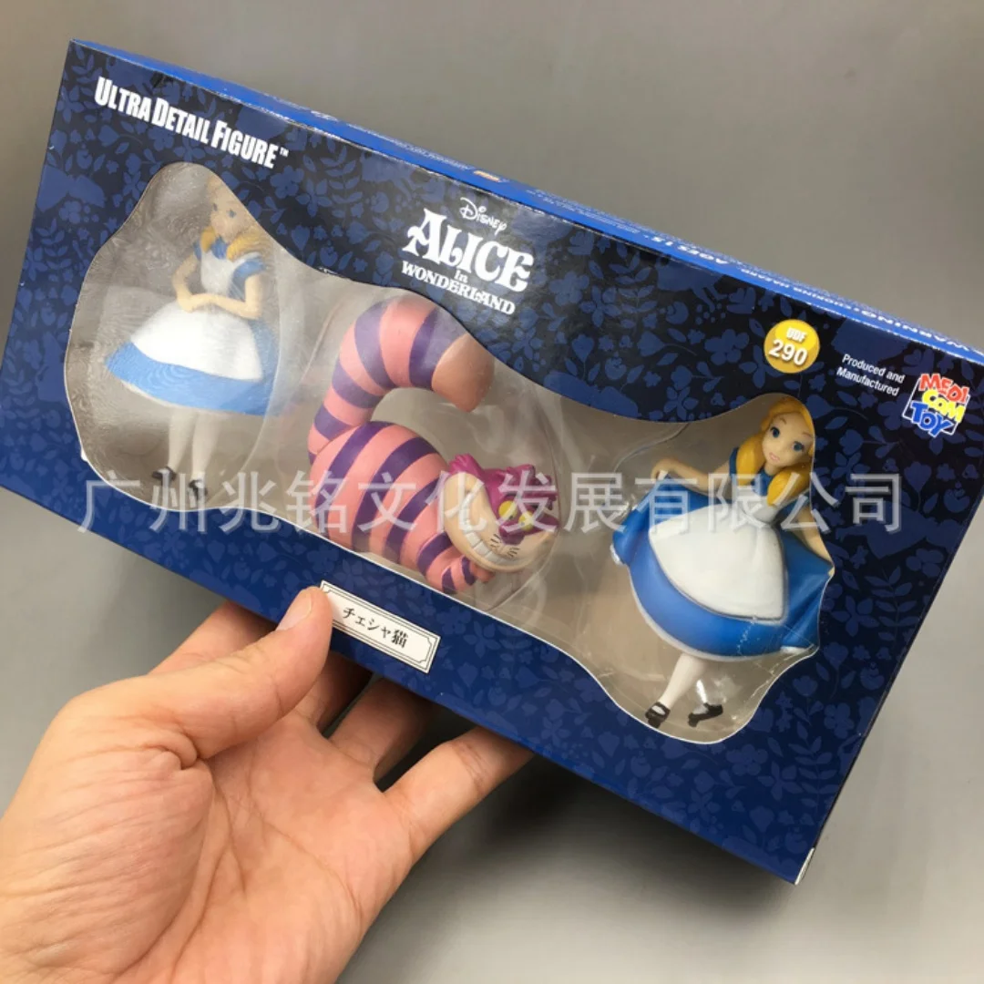 Disney Alice in Wonderland Movie Anime Figurine Model Doll Cheshire Cat Car Mounted Desktop Decorations Toys Cake Decorations