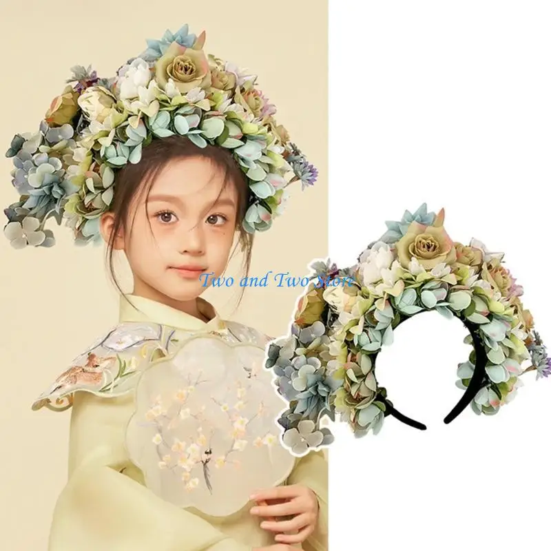 

HX6F Bridal Headband Hair Wreath Florals Crown Wedding Flower Headbands Beach Hairband Girls Hair Accessories Women Head Hoop