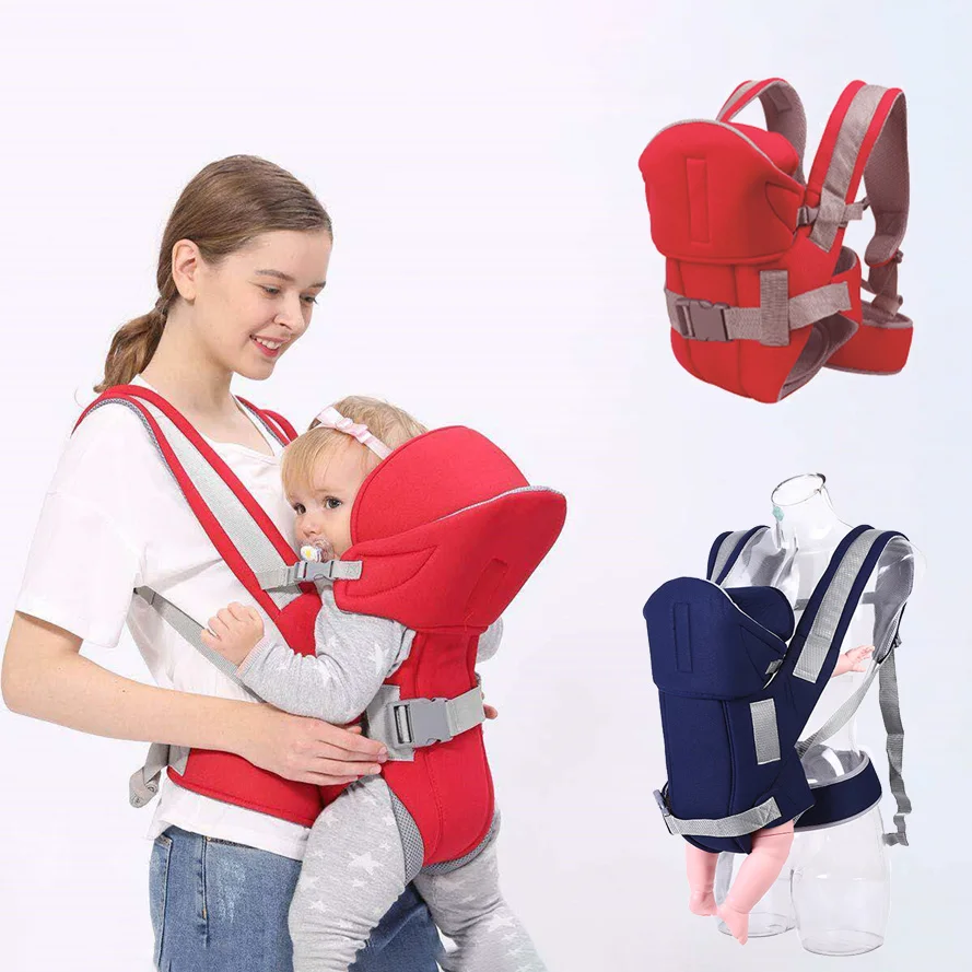 Multifunctional Large Baby Strap Four Seasons Breathable Thickened Double Shoulder Baby Strap Children\'s Carrying Bag