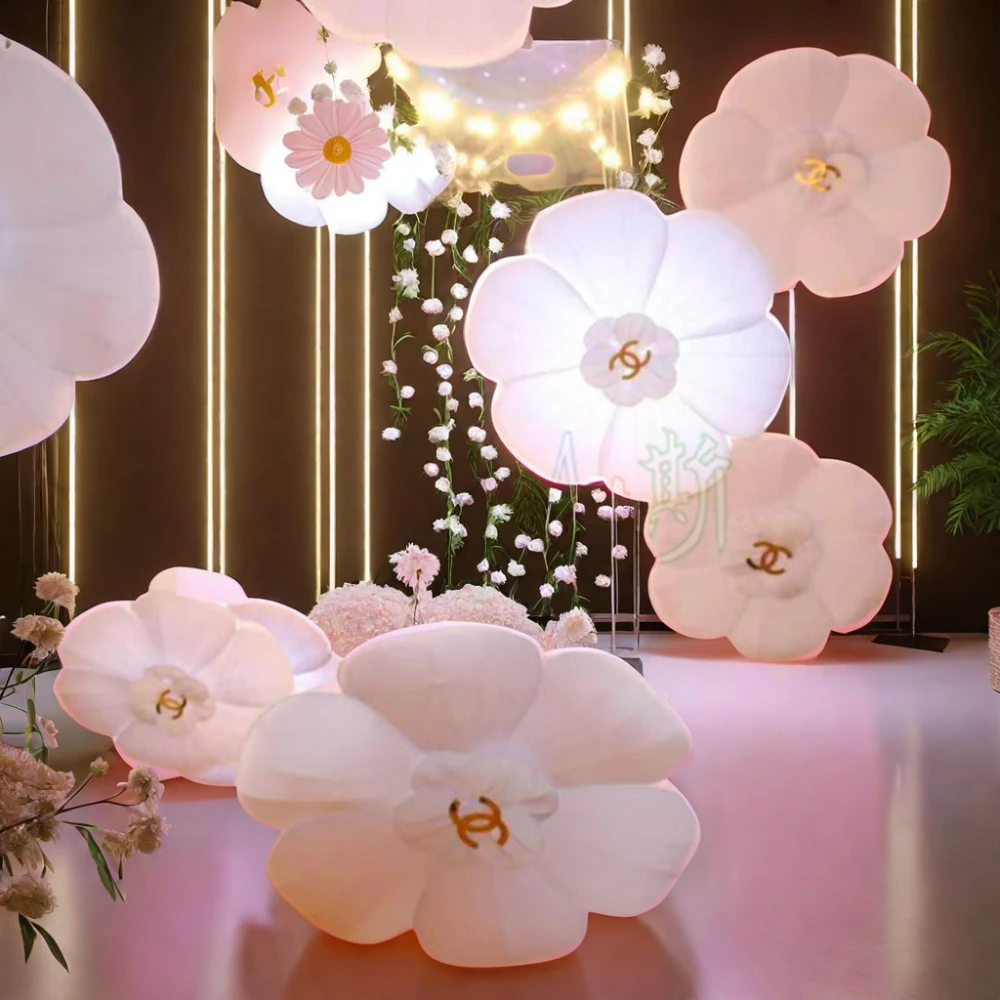 人工植物の手工芸品,バー,クラブパーティーの装飾,結婚式の舞台ボール,カスタムLED照明用のインフレータブルバルーン
