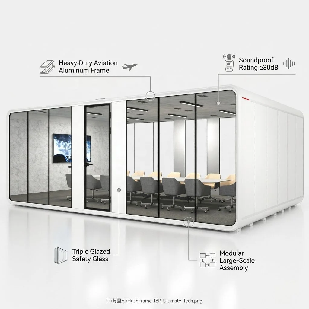 Professional Acoustical Meeting Booth For Office Privacy With Ventilation And Lighting Perfect Soundproof Booth Office Pod