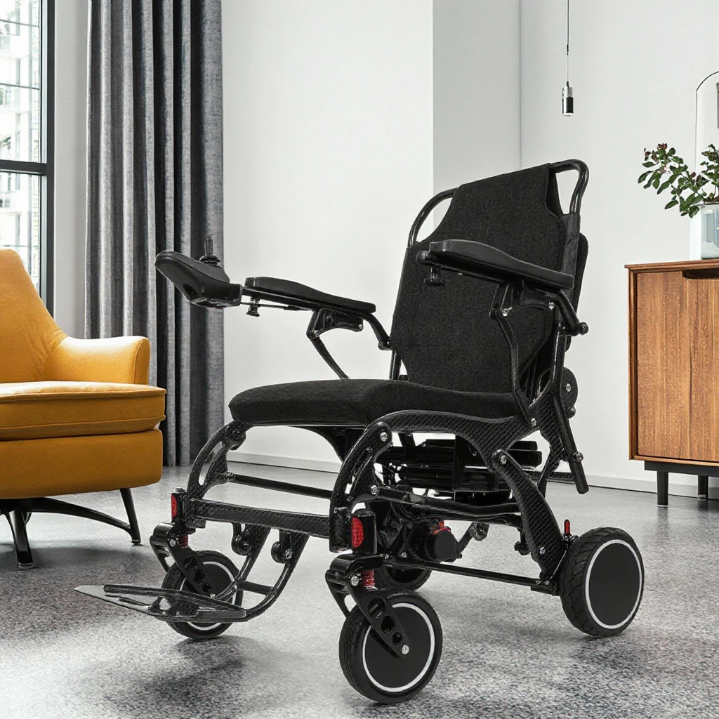 

2025 New Lightweight Electric Wheelchair Folding Wheelchair On Plane Disable Elderly 10Ah Battery