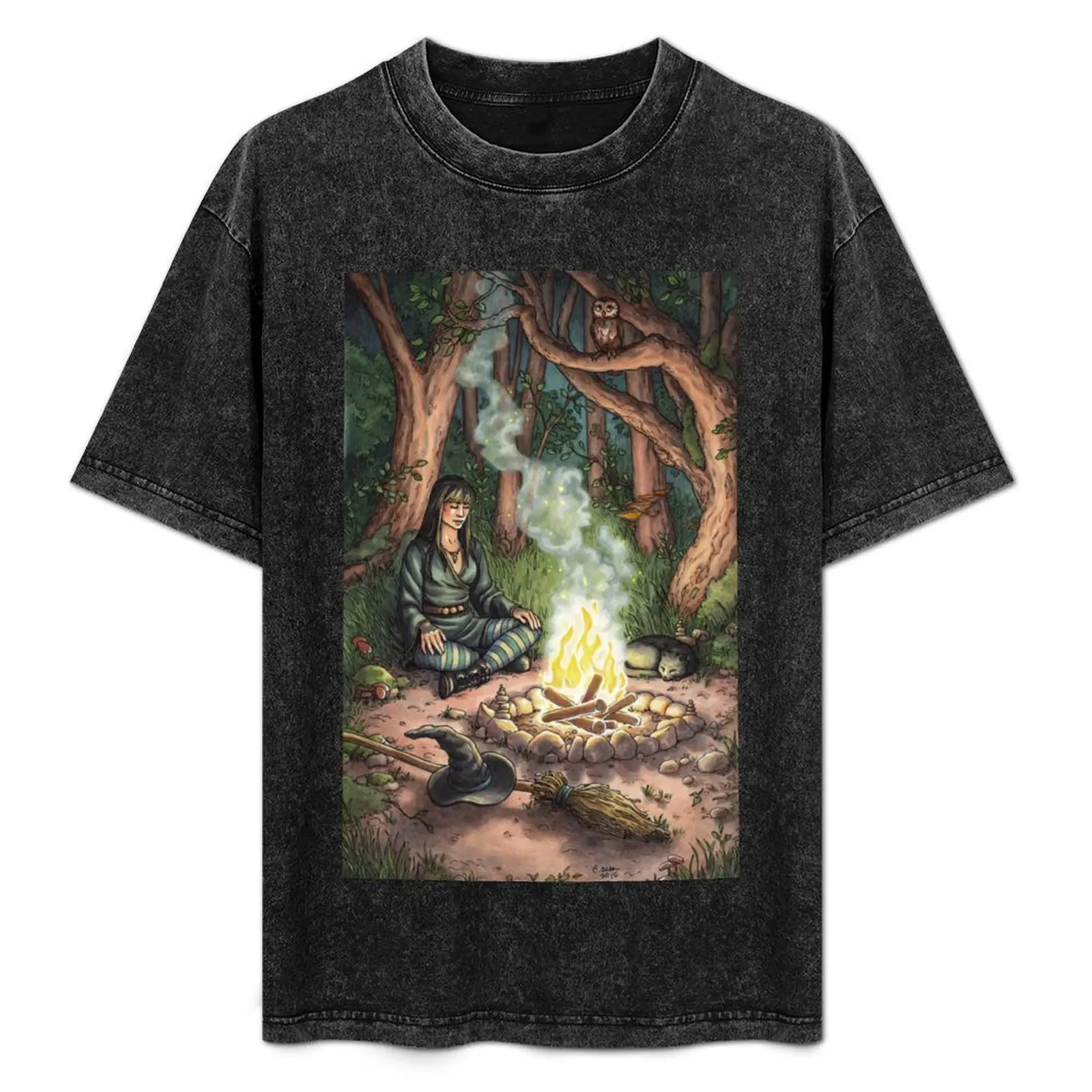 

Everyday Witch Tarot - The Hermit T-Shirt funny t shirts dark humor man t shirt luxury T-Shirt