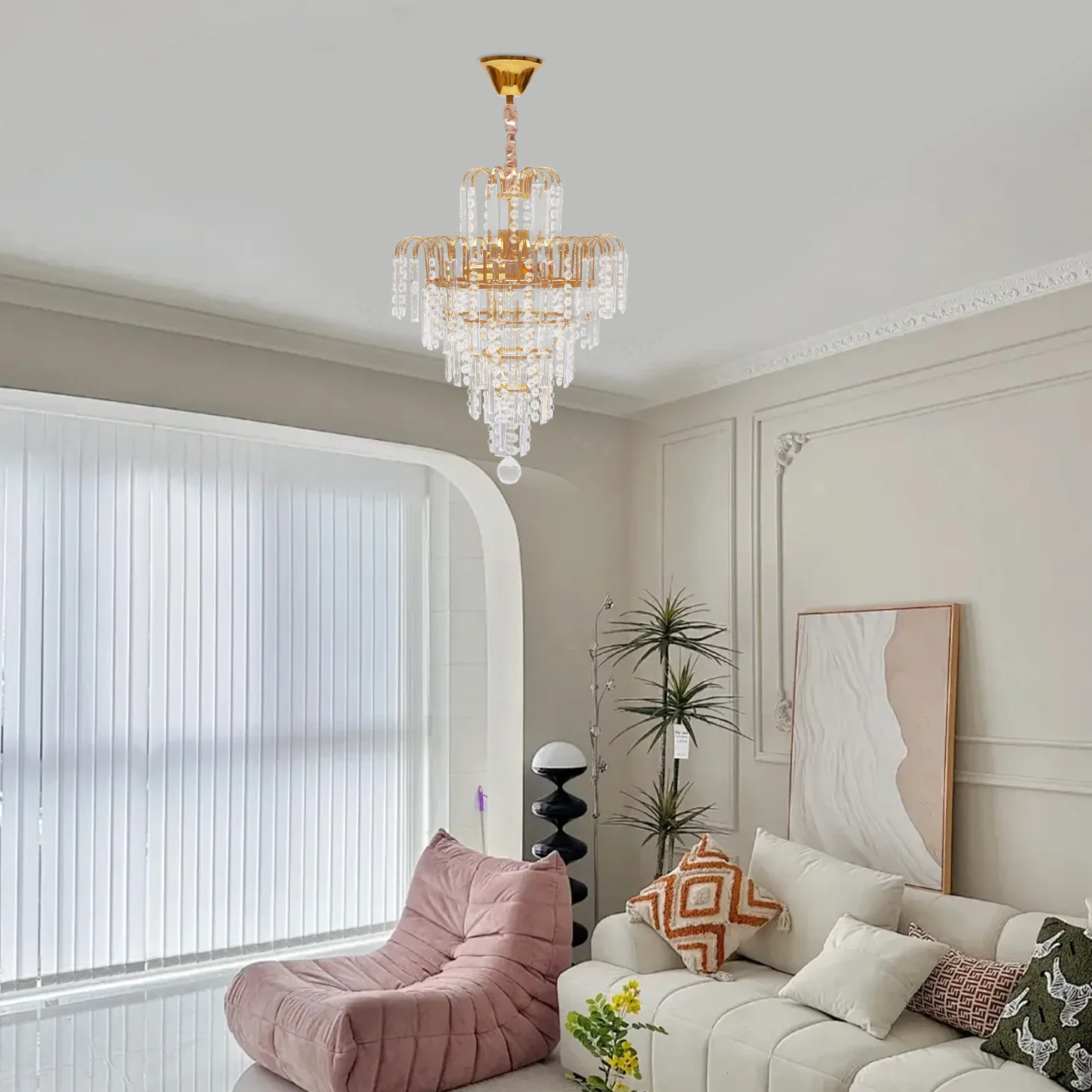 

Luxury Crystal Chandelier Modern Ceiling Light Lamp Pendant Fixture Lighting